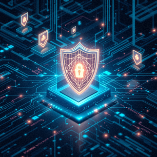 Abstract representation of digital protection and security